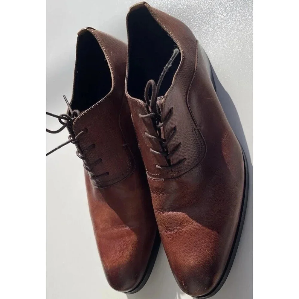 ALDO Men’s shoes Size 8 Brown Laced Leather Formal Dress Shoes